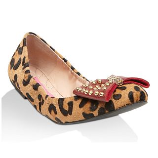 Betsey Johnson Miliee Hair Calf Ballet Flat   Leopard