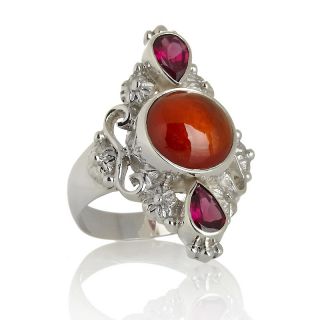 Himalayan Gems™ Hessonite Garnet Sterling Silver Ring at