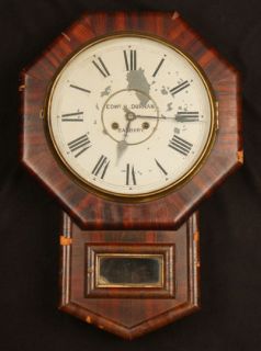 ANTIQUE ENGLISH VICTORIAN EDWARD H. DURRAN JUNGHANS CLOCK WITH CHIMES