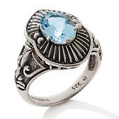 orvieto 1 75ct blue topaz sterling silver shield ring $ 27 97