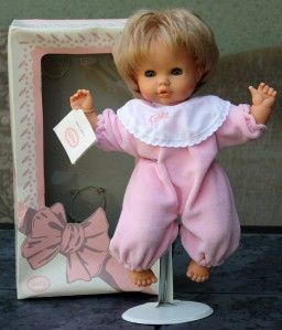 Vintage Gotz Europa Baby Doll w Sleeper Eyes Original Box Wrist Tag