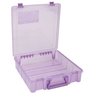 ArtBin Super Satchel Single Bin Storage Box   Clear/Purple