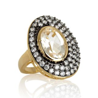 Jewelry Rings Gemstone Technibond® 6.94ct Offset Clear Quartz