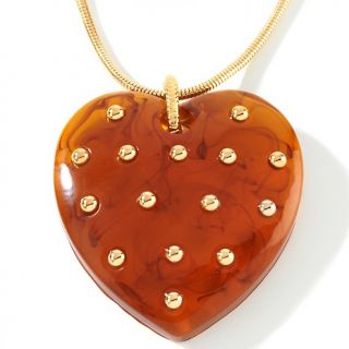  Graziano Kiss, Kiss Heart Pendant with 36 Snake Necklace