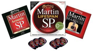 Martin 41MSPPACK0016 Acoustic Guitar Strings Sample Pack with Free 12