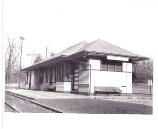 Photograph of The Essex Fells NJ Erie Railroad Train Station 1954