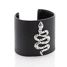 by Eva Snake Design Faux Leather Ring
