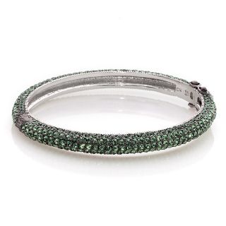 Precious Nest Pavé Crystal Hinged Bangle Bracelet