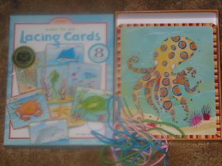 eeBoo Lacing Cards Under The Sea Teach Sewing Laces