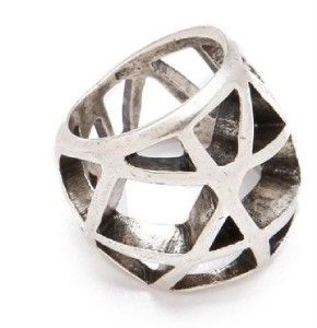 low luv by erin wasson domed cage ring in silver