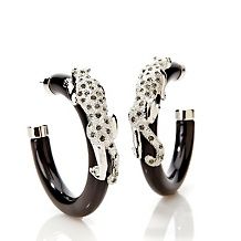 real collectibles by adrienne jaguar hoop earrings $ 39 95