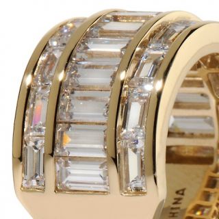 Jean Dousset 4.26ct Absolute™ Baguette 3 Row Wide Band Ring