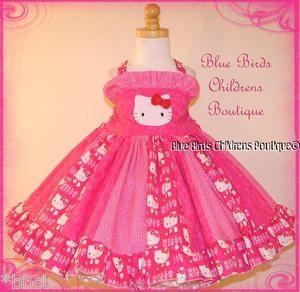 HELLO KITTY PINK Dress BBCB Boutique Pageant Birthday Party Princess