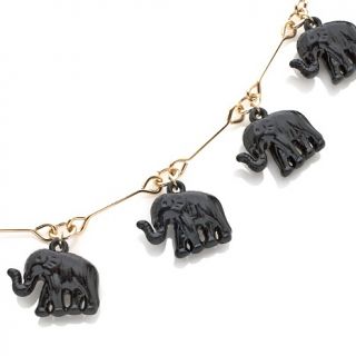 Tori Spelling Goldtone Elephant Charm 37 Necklace