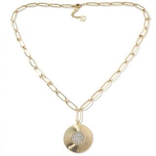  Stefani Greenfield Pavé Disc Pendant with 37 Necklace