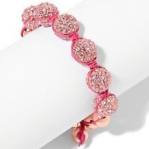 colleen lopez crystal pave ball cord bracelet $ 39 95