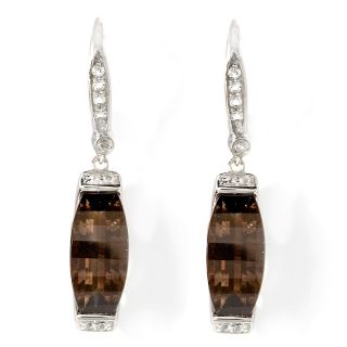 Victoria Wieck Victoria Wieck 6.94ct Smoky Quartz and White Topaz Drop