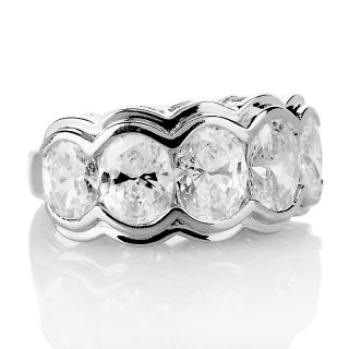 Victoria Wieck 6.35ct Absolute™ 5 Stone Oval and Baguette Ring at