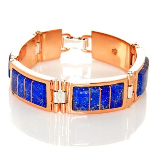 Jay King Lapis Copper and Sterling Silver Line Bracelet