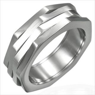 Sepia Accessories Multi Band Diamond Cut Spinner Ring
