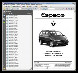 Renault Espace III Manual de Taller Workshop Manual Manuel Reparation