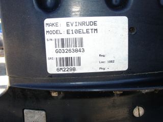 1993 Evinrude 9 9 HP Electric Start 2 Stroke Outboard Motor 20 Shaft