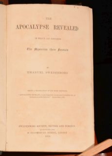 1876 The Apocalypse Revealed by Emanuel Swedenborg