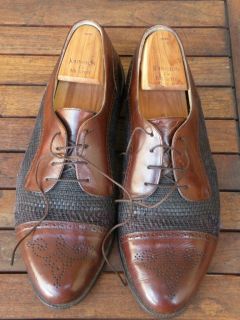 Johnston Murphy Leather and Linen Spectator Shoes 11