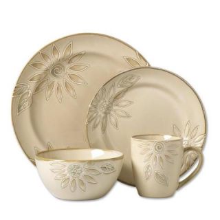  Everyday Daisy Chain 16 Piece Dinnerware Set Service for 4