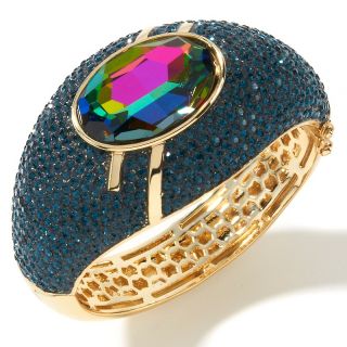 AKKAD The Higher Roller Pavé Crystal Hinged Bangle Bracelet