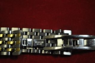 Esq Swiss Diamond Watch Black Dial Two Tone Stainless Steel Band