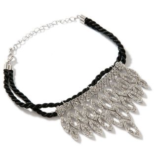  marquise cluster silvertone 8 1 2 cord bracelet rating 3 $ 12 46