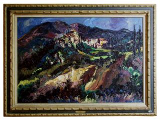 Emeric Aubres Nyons Loire France Landscape Oil Painting