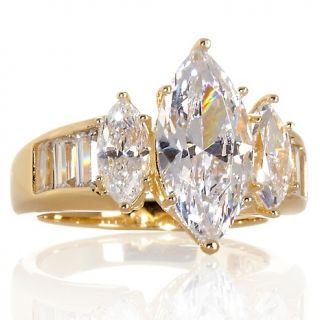 Absolute Marquise and Baguette 3 Stone Ring   4.7ct