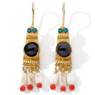 159 587 bajalia bajalia turkish goldtone multi stone earrings rating