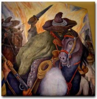 Mexico Revolutionary War Leader Emiliano Zapata Painting Detail