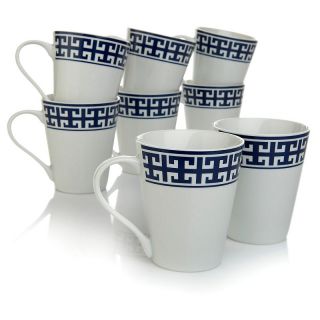 Colin Cowie Santorini Porcelain Cups   Set of 8