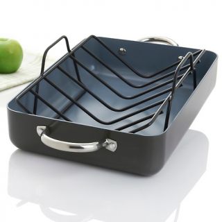 Todd English Hard Anodized by GreenPan™ Gourmet Roaster with V Rack