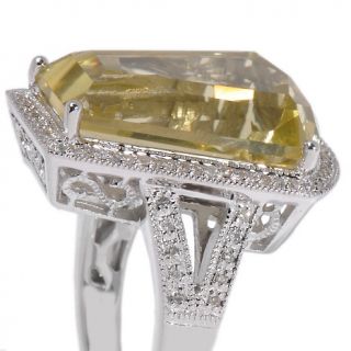 Ramona Singer 14.31ct Lemon Quartz and Diamond Sterling Silver Ramona