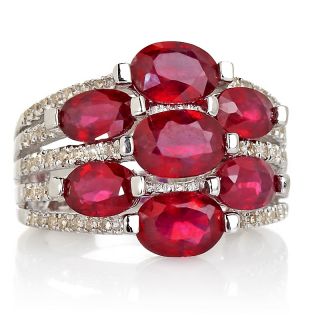 Colleen Lopez Ruby and Diamond Sterling Silver Ring