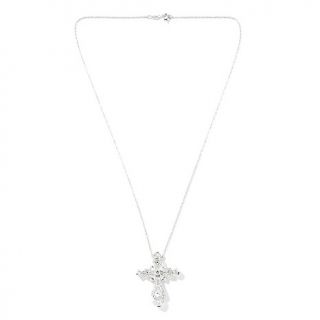 Victoria Wieck 1.64ct Absolute™ Baguette Tipped Cross Pendant with