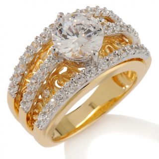 Victoria Wieck 2.84ct Absolute™ Vermeil Round Filigree Bridge Ring