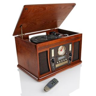 Aviator Style 5 in 1 Wooden Cabinet Turntable with CD Recorder