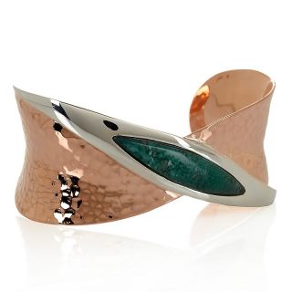 Jay King Copper and Sterling Silver Chalcedony 7 1/4 Cuff Bracelet at