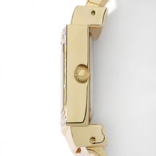 Colleen Lopez Metal Link Square Face Cuff Bracelet Watch at