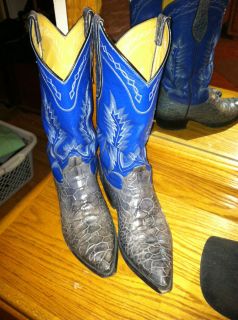 Custom Mens Exotic Sea Reptile Cowboy Western Boots MenS