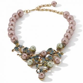Heidi Daus Cest Magnifique Simulated Pearls Crystal Accented Drop