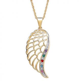  birthstone angel wing pendant with diamond accent rating 1 $ 67 00 s