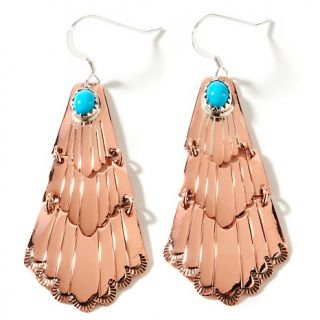 Jewelry Earrings Drop Chaco Canyon Southwest Copper Turquoise