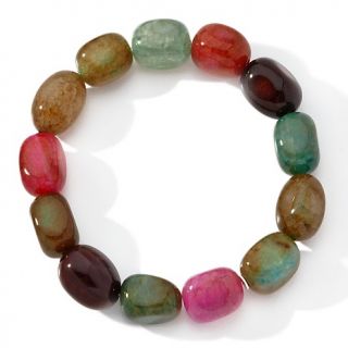 Jay King Multicolored Cracked Agate Stretch Bracelet